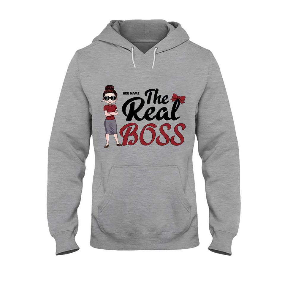 The Boss The Real Boss - Personalized Couple T-shirt and Hoodie