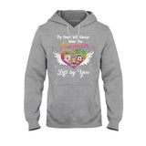 My Heart Will Always Wear The Pawprints - Personalized Dog T-shirt and Hoodie With Faux Glitter Print