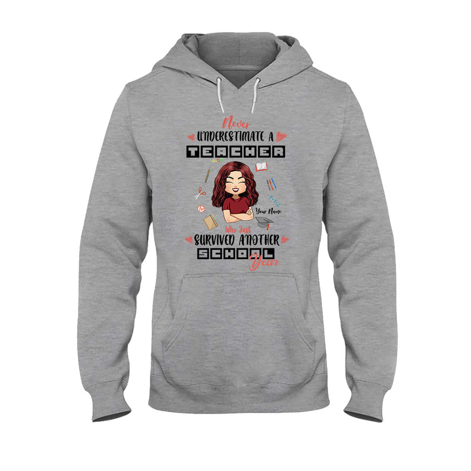 Never Underestimate A Teacher - Personalized T-shirt and Hoodie