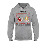 Here To Another Year Of Sharing Life - Personalized Couple Couple T-shirt and Hoodie