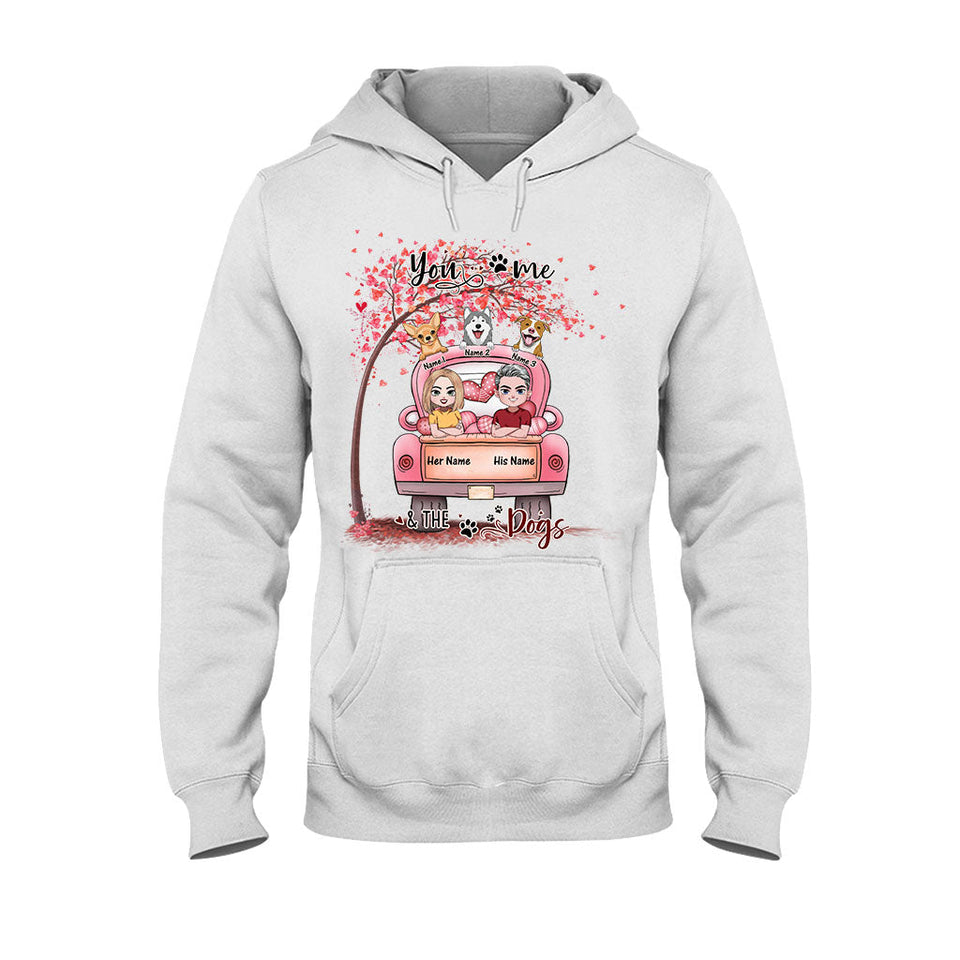 You Me And The Dog - Personalized Couple T-shirt and Hoodie