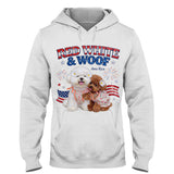 Red White Woof - Personalized Dog T-shirt And Hoodie