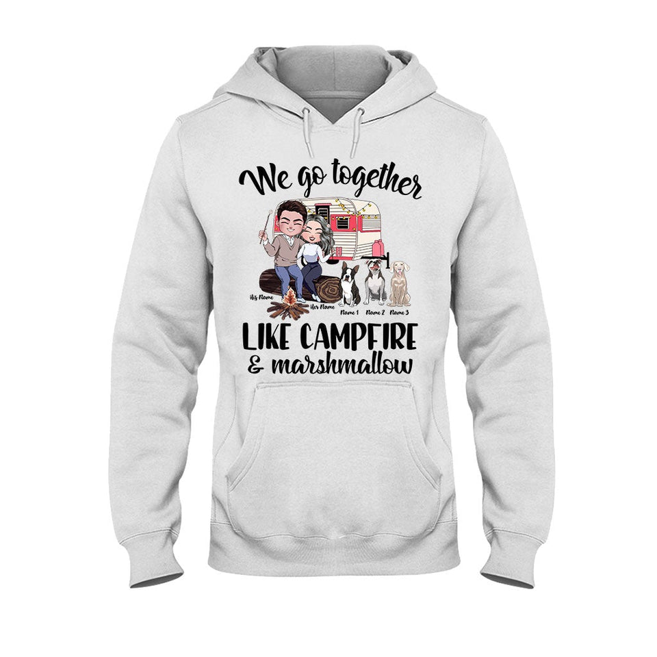 You And Me And The Dogs And The Campfire - Personalized Camping T-shirt and Hoodie