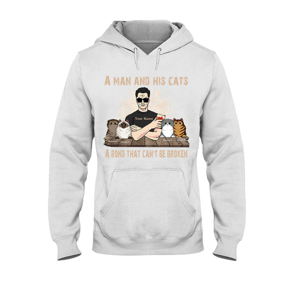 A Man And His Cats - Personalized Father's Day Cat T-shirt and Hoodie