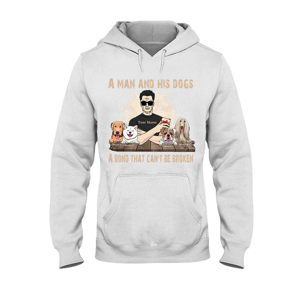 A Man And His Dogs - Personalized Father's Day Dog T-shirt and Hoodie