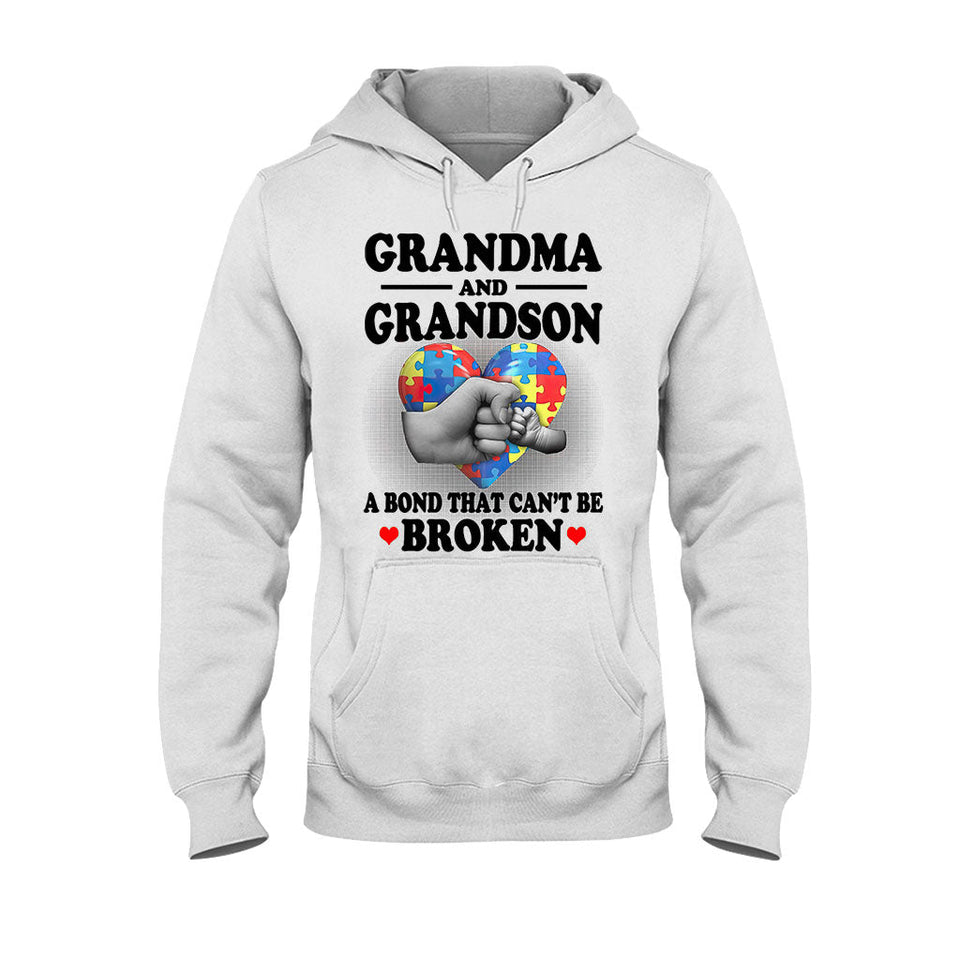 T-shirt et sweat à capuche « Grand-mère et petit-fils » pour la sensibilisation à l'autisme 112021