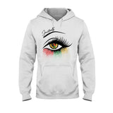 Juneteenth - African American T-shirt and Hoodie With Faux Glitter Print 112021