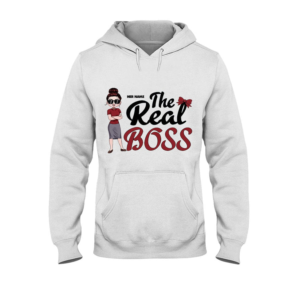The Boss The Real Boss - Personalized Couple T-shirt and Hoodie