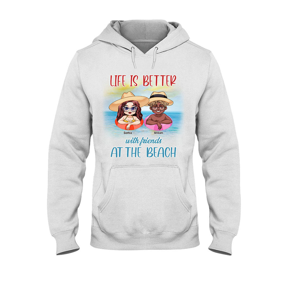 Boozing With My Beaches - Personalized Sea Lover T-shirt and Hoodie