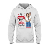 My Favorite Place Is Inside Your Hug - Personalized Couple T-shirt and Hoodie