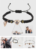 Two Pieces Of A Heart - Personalized Couple Magnetic Heart Photo Projection Bracelet