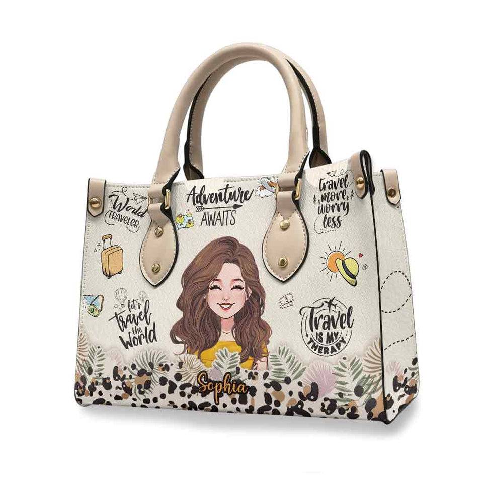 Travel More, Worry Less - Personalized Travelling Leather Handbag