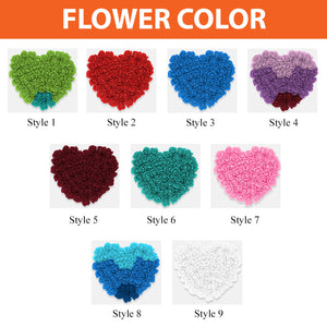 Romantic Couple Song Sound Wave Line Art - Personalized Couple Flower Shadow Box