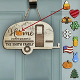 Home Is Where You Park It - Personalized Camping Interchangeable Wood Sign