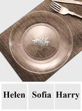 Warm Love From Kitchen Glass Round Glass Plate - Personalized Cooking Plate