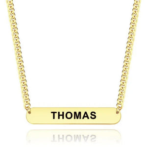 Any Name/ Text/... - Personalized Bar Necklace