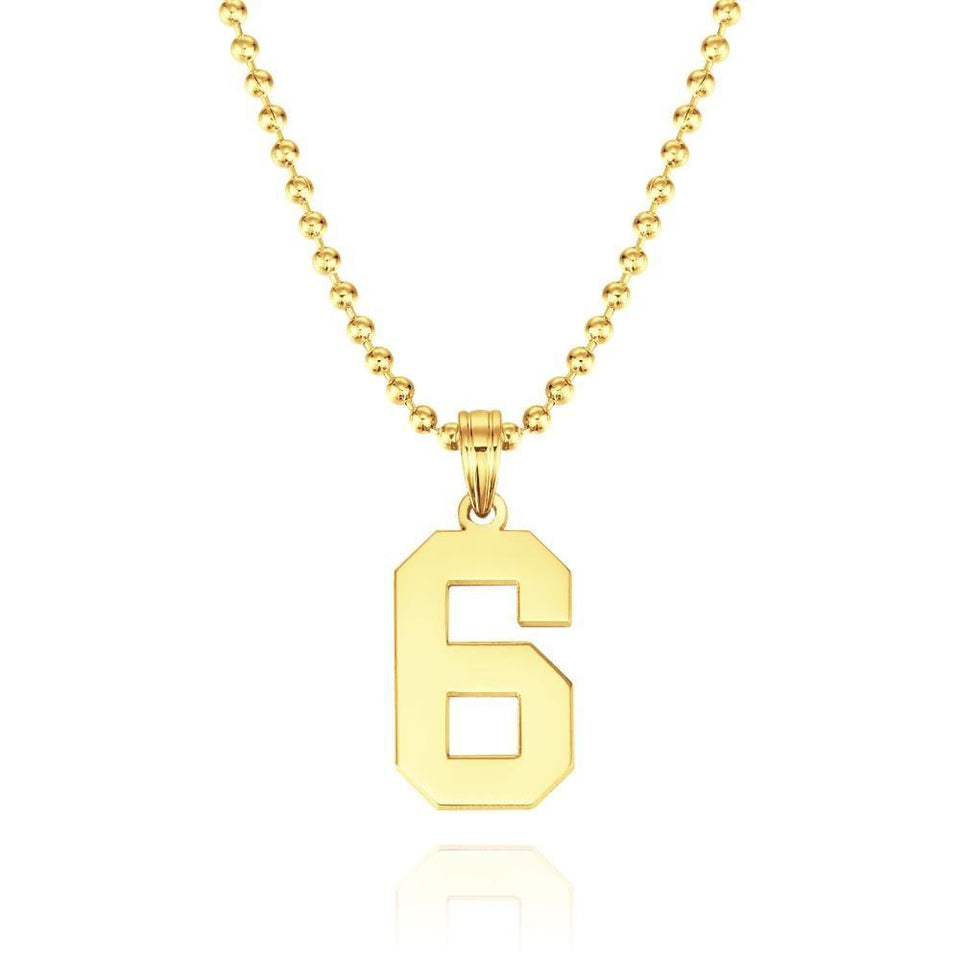 Your Number - Personalized Basketball Number Pendant Thick Chain