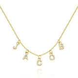 Any Letter - Personalized Diamond Initial Name Necklace
