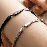 Any Names - Personalized Couple Engraved Mobius Couple Bracelet