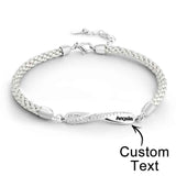 Any Names - Personalized Couple Engraved Mobius Couple Bracelet