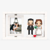 I Love You Forever - Personalized Husband And Wife Photos Brick Figures