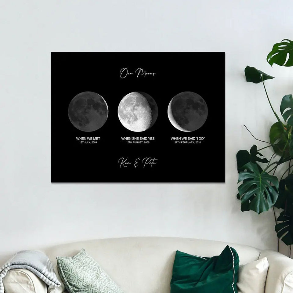 Custom Moon Phase And Message - Personalized Mother Moon Phase Poster