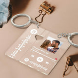 Music Code Heart Matching Keychain - Personalized Couple Keychain