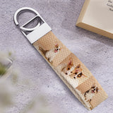 Pets Dogs Cats Lovers - Personalized Dog Photo Wristlet Keychain