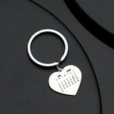 Custom Engraved Photo Calendar For Family, Couple, Besties - Personalized Keychain
