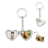 Heart Gift Locket - Personalized Couple Photo Hear Locket Keychain