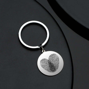 Custom Fingerprints Fingerprint Keychain - gift for girlfriend, boyfriend, wife, husband - Personalized Keychain