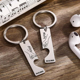 Matching Heart For Couple And Besties - Personalized Couple Heart Pinky Promise Matching Keychain