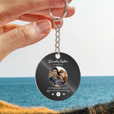 Custom Photo Calendar Vinyl Vinyl Record Calendar Keychain For Family, Friends, Couple - gift for anyone - Personalized Keychain