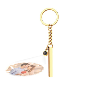 Custom Bar Vertical Cube Projection Keychain - gift for anyone, who lost a loved one - Personalized Keychain