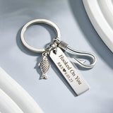 Custom Text Fish Hook Fish And Hook Keychain Love - Fishing gift for husband, wife, boyfriend, girlfriend - Personalized Keychain