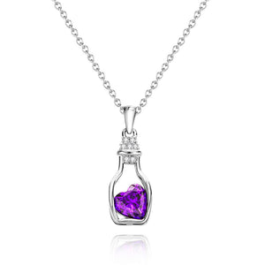 Personalized Drift Bottle With Heart Birthstone