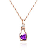 Personalized Drift Bottle With Heart Birthstone