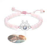 Pet's Paw - Personalized Dog Photo Projection Beads Bracelet With Pet Claw