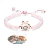 Pet's Paw - Personalized Dog Photo Projection Beads Bracelet With Pet Claw