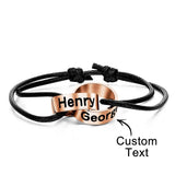 Intwine Name - Personalized Couple Intwine Name Beads Bracelet