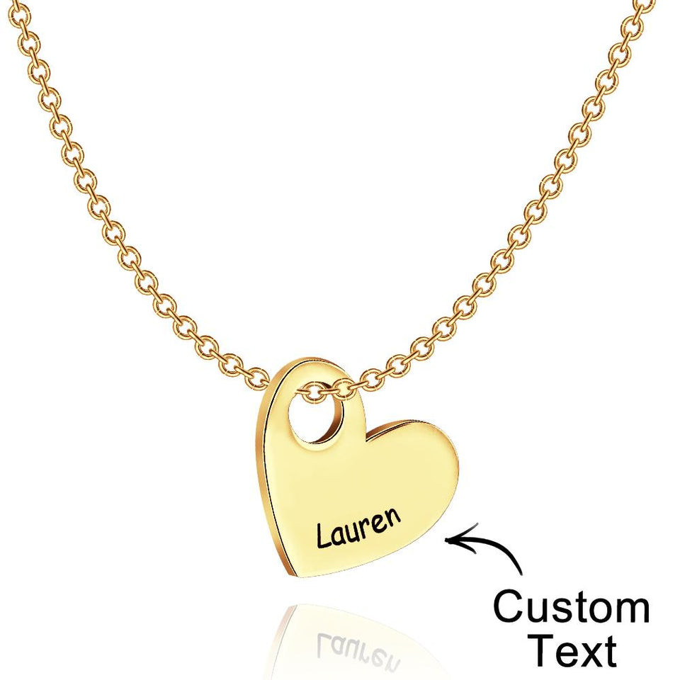 Any Name - Personalized Name Heart Necklace