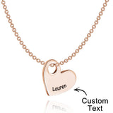 Any Name - Personalized Name Heart Necklace