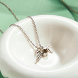 Personalized Wings Initials Projection Charm