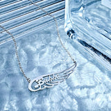 Personalized Memorial Angel Wing Name Necklace