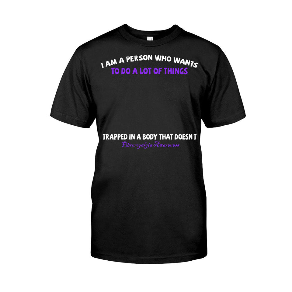 Je suis une personne qui veut faire plein de choses - T-shirt et sweat à capuche personnalisés pour la sensibilisation à la fibromyalgie