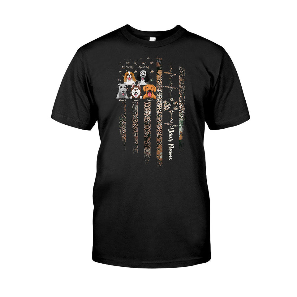 Love My Dogs - Personalized Independence Day Dog T-shirt and Hoodie