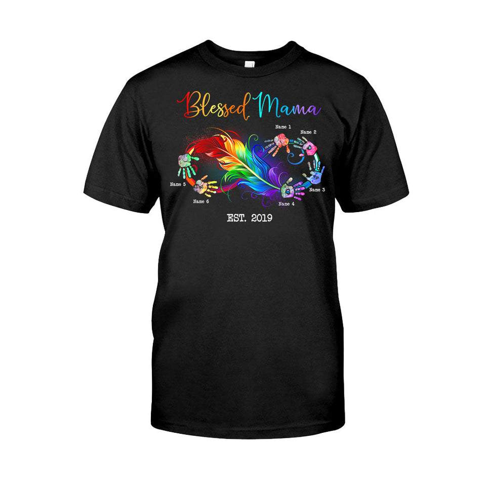 Blessed Mama - Gift for mom, grandma - Personalized T-shirt And Hoodie