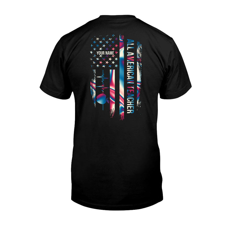 Proud Teacher - Personalized Independence Day T-shirt and Hoodie
