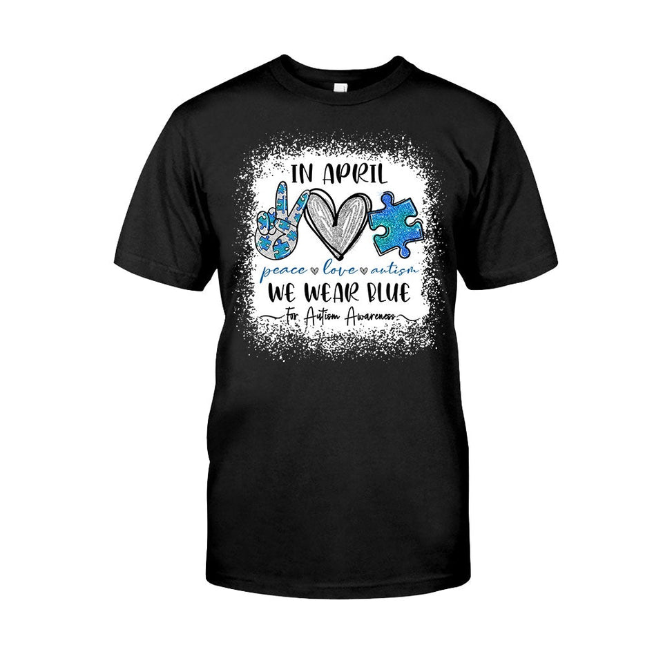 En avril, nous portons du bleu - T-shirt et sweat à capuche pour la sensibilisation à l'autisme 1121