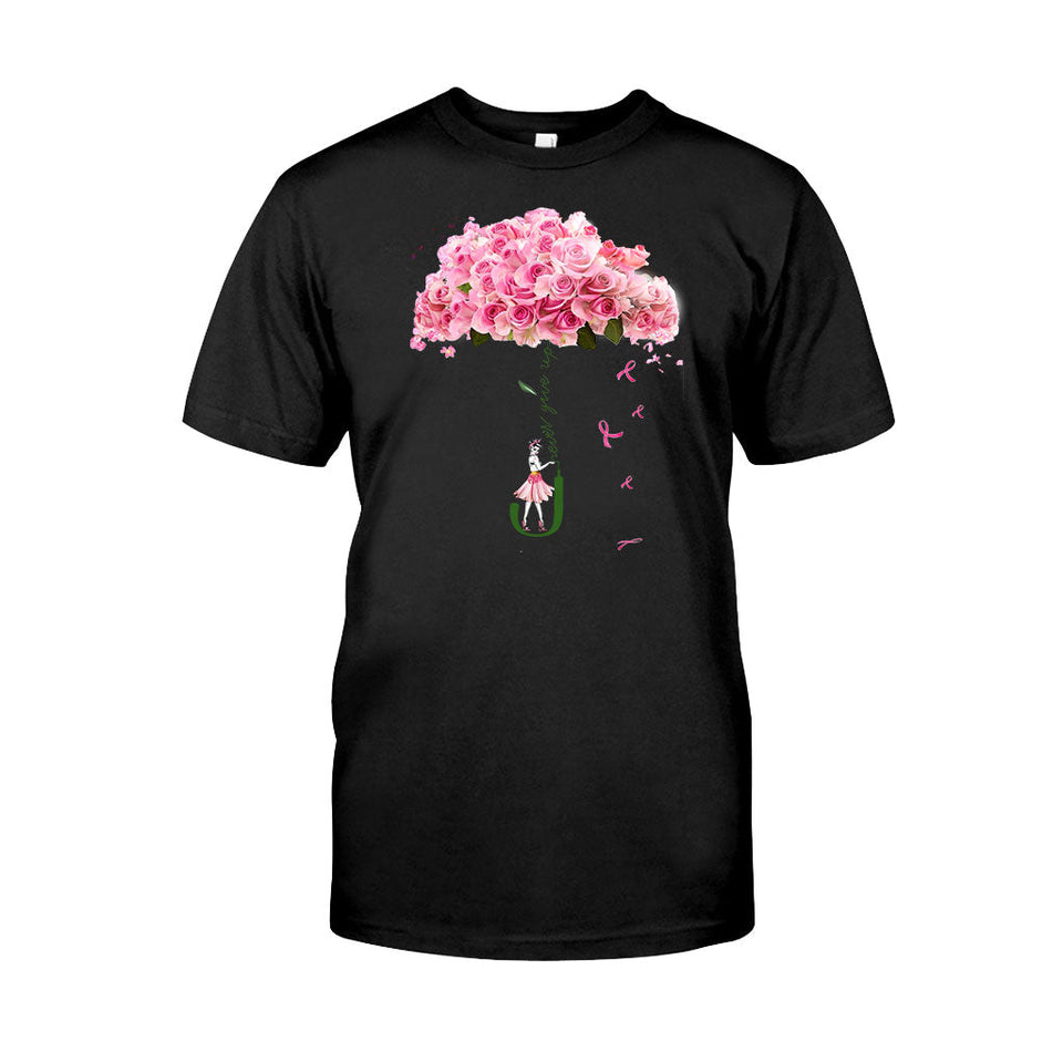 Never Give Up - Breast Cancer Awareness T-shirt and Hoodie